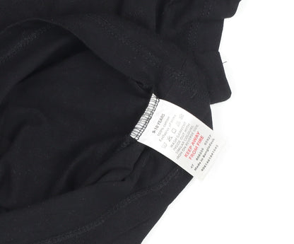 Girls UK Size 9-10 Years Friends Black Basic T-Shirt