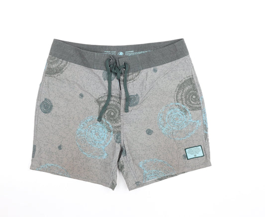 Pukas Surf Men’s Grey 32 Athletic Drawstring Quick Dry Shorts