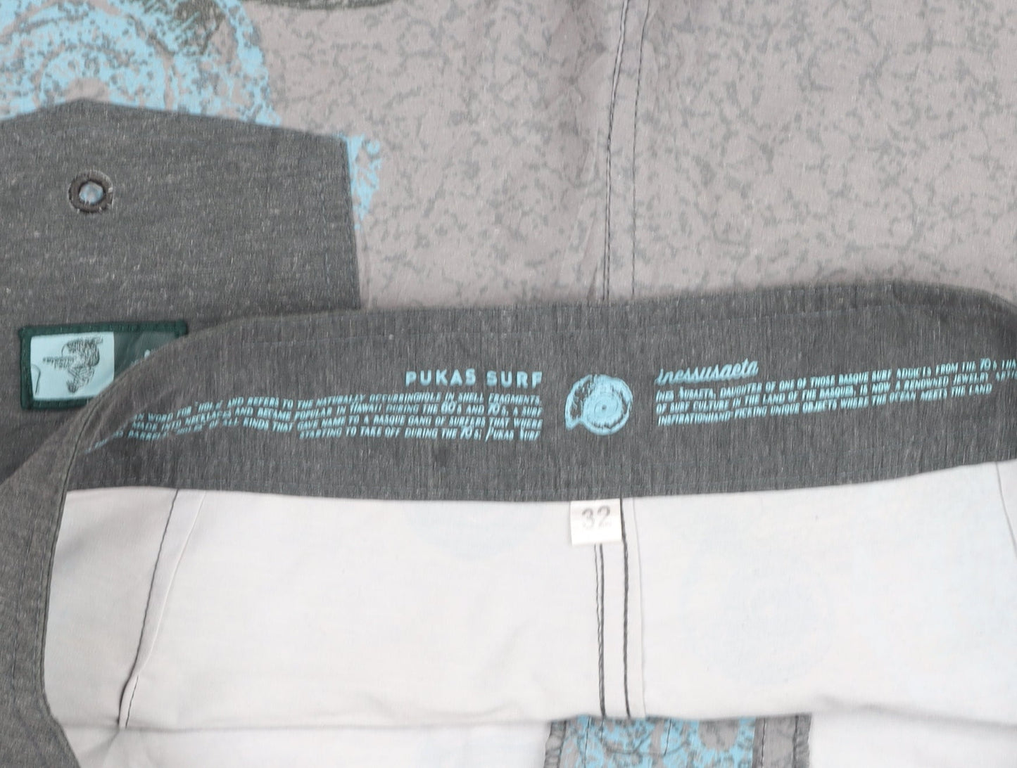 Pukas Surf Men’s Grey 32 Athletic Drawstring Quick Dry Shorts