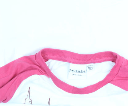 Girls UK Size 10-11 Years FRIENDS Multicoloured Ringer T-Shirt
