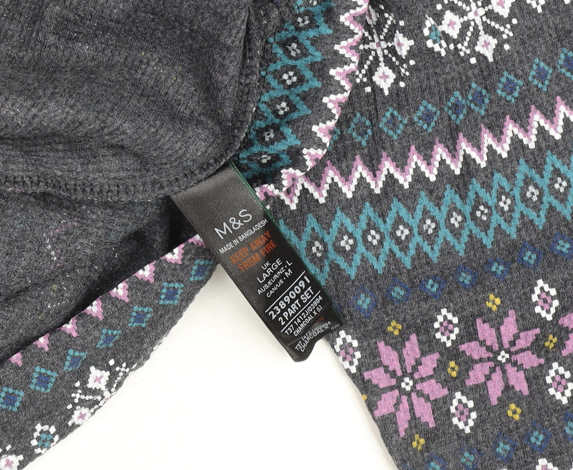 Womens UK Size L Marks and Spencer Grey Jersey T-Shirt