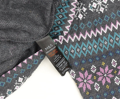 Womens UK Size L Marks and Spencer Grey Jersey T-Shirt
