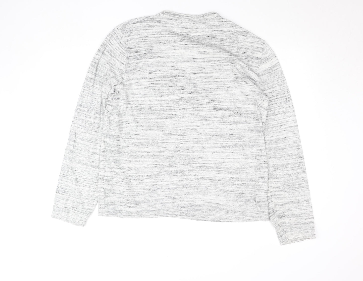 GAP Women’s Grey Long Sleeve Crew Neck Jersey Top Size M