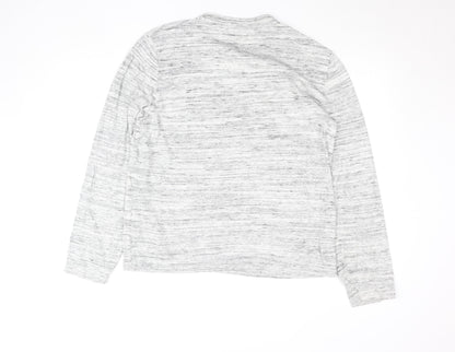 GAP Women’s Grey Long Sleeve Crew Neck Jersey Top Size M