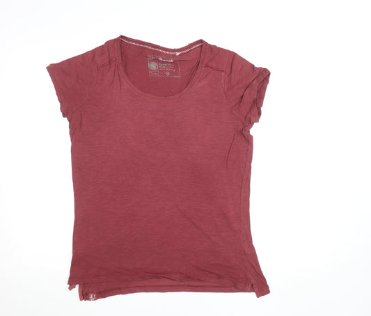 Fat Face Women's Red Size 14 Cotton Short Sleeve T-Shirt
