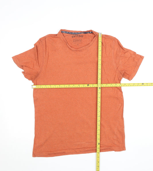 FatFace Womens Orange Cotton Short Sleeve Basic T-Shirt M