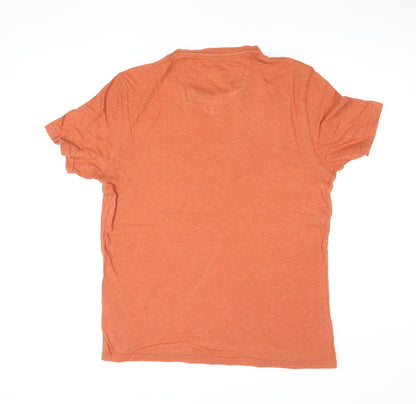 FatFace Womens Orange Cotton Short Sleeve Basic T-Shirt M