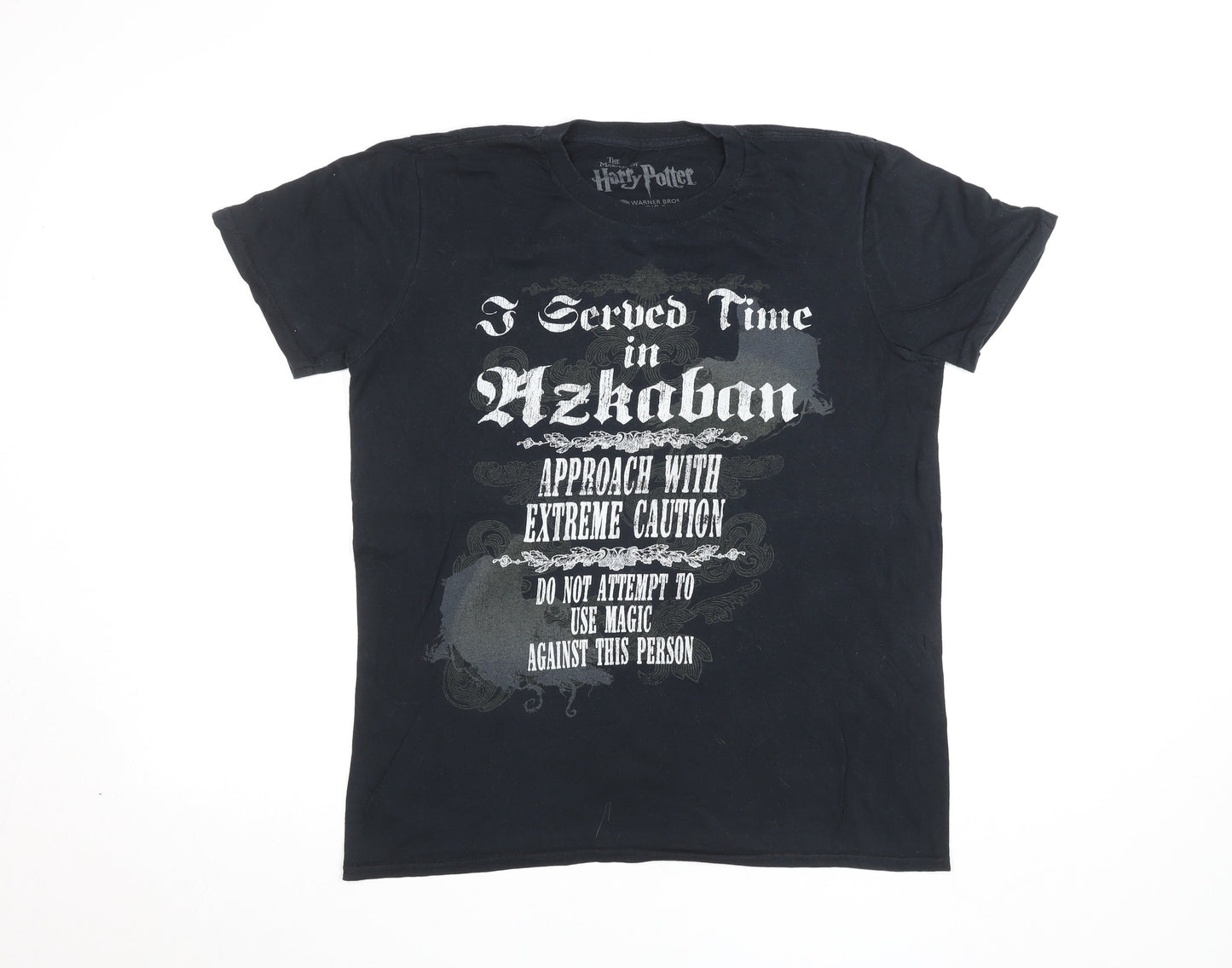 Womens UK Size M Warner Bros. Black Basic T-Shirt