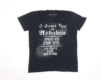 Womens UK Size M Warner Bros. Black Basic T-Shirt