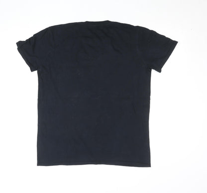 Womens UK Size M Warner Bros. Black Basic T-Shirt