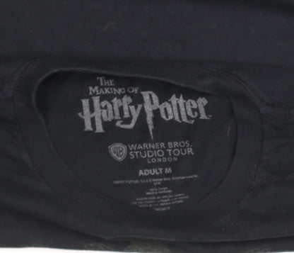 Womens UK Size M Warner Bros. Black Basic T-Shirt