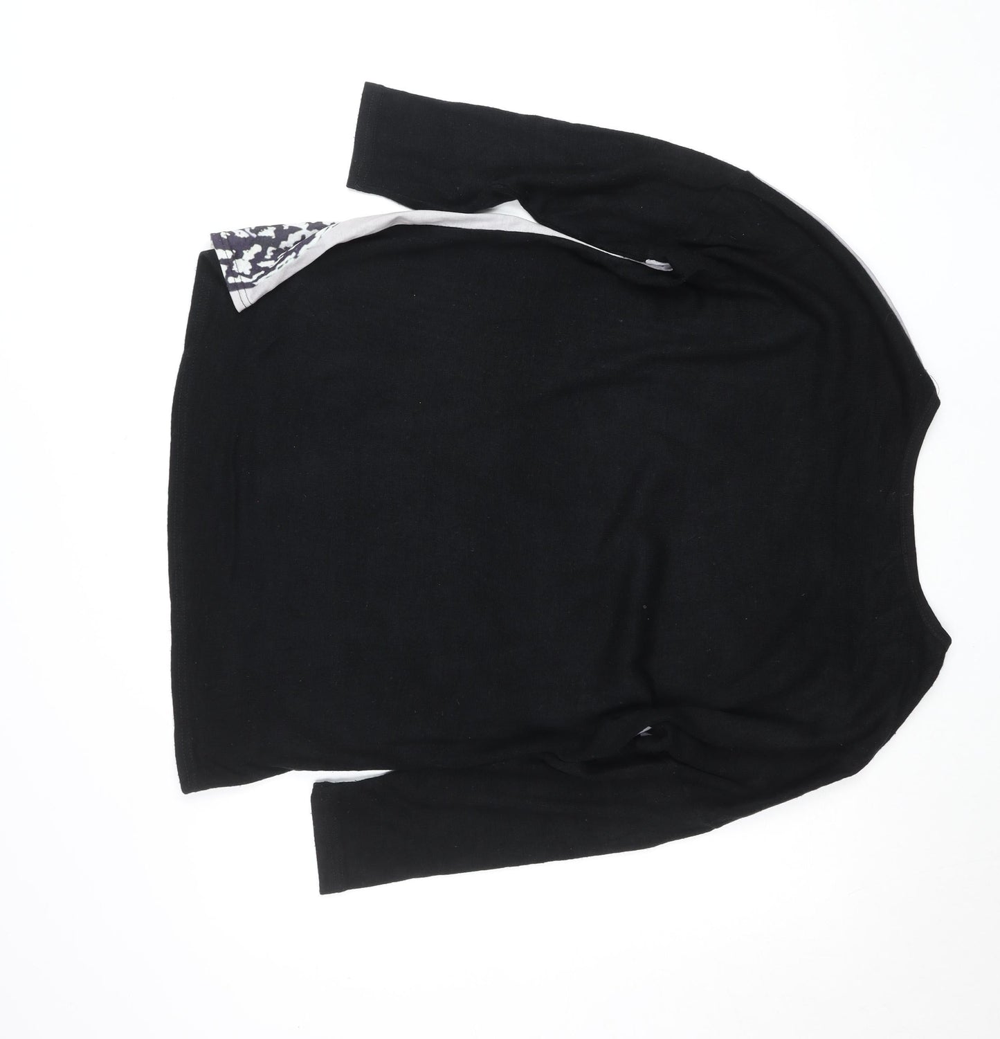 Womens UK Size M Urban Mist Black Jersey T-Shirt