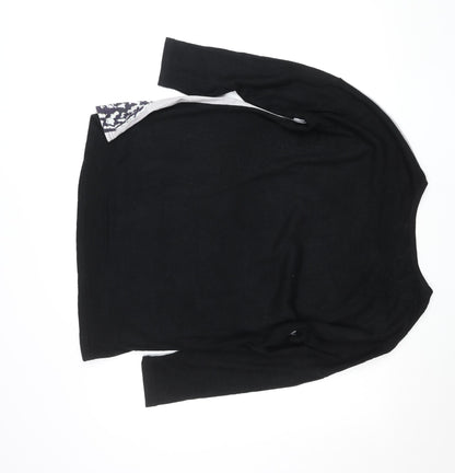 Womens UK Size M Urban Mist Black Jersey T-Shirt