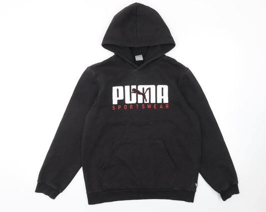 Boys UK Size 13-14 Years PUMA Black Pullover Hoodie