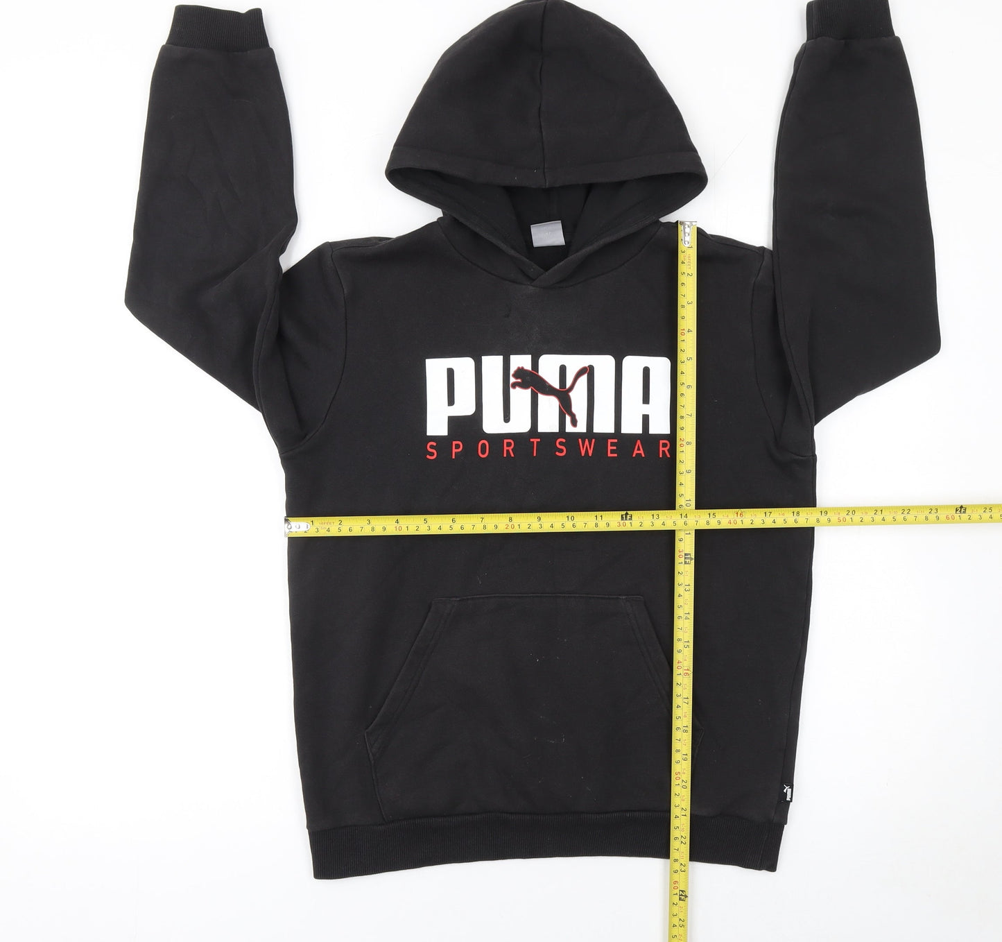 Boys UK Size 13-14 Years PUMA Black Pullover Hoodie