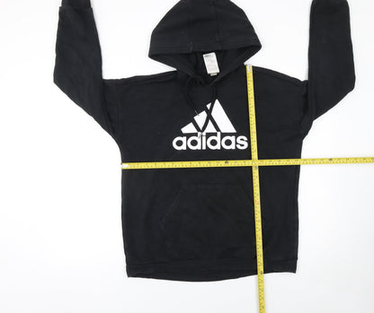 Adidas Women Black Small Pullover Hoodie Sweatshirt Cotton Logo