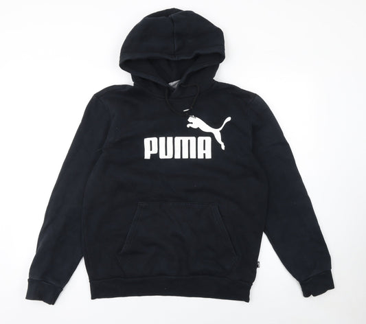 Mens UK Size S PUMA Black Pullover Hoodie