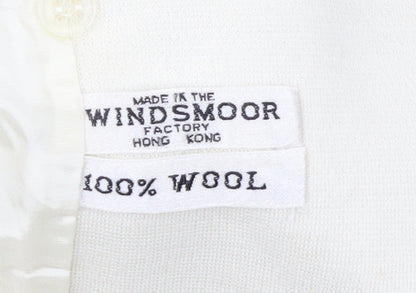 Windsmoor Women’s Ivory Wool Double-Breasted Blazer UK 12 Classic Tailored Jacket