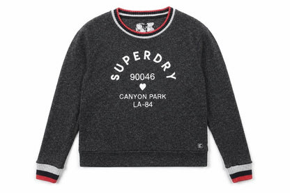 Womens UK Size 10 Superdry Grey Pullover Sweatshirt