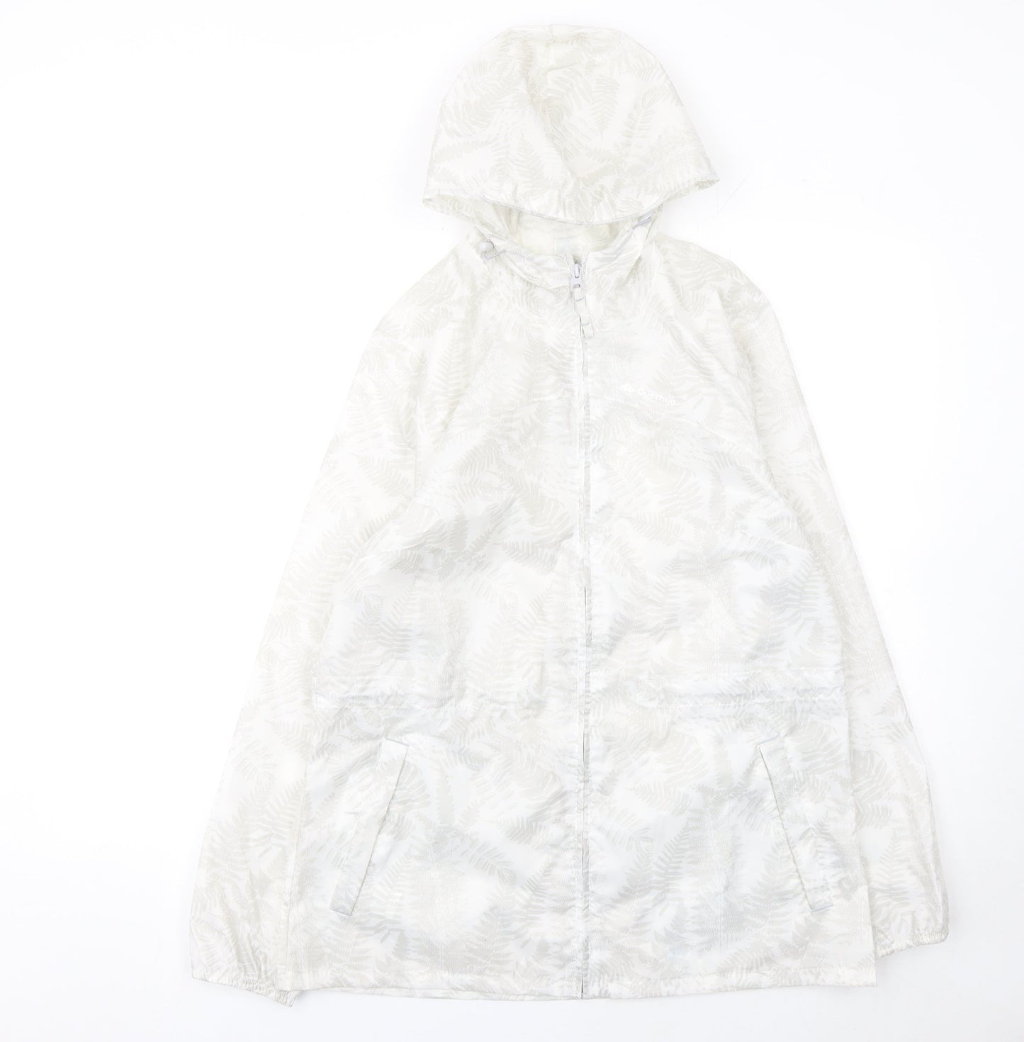 Womens UK Size M DECATHLON White Windbreaker Coat