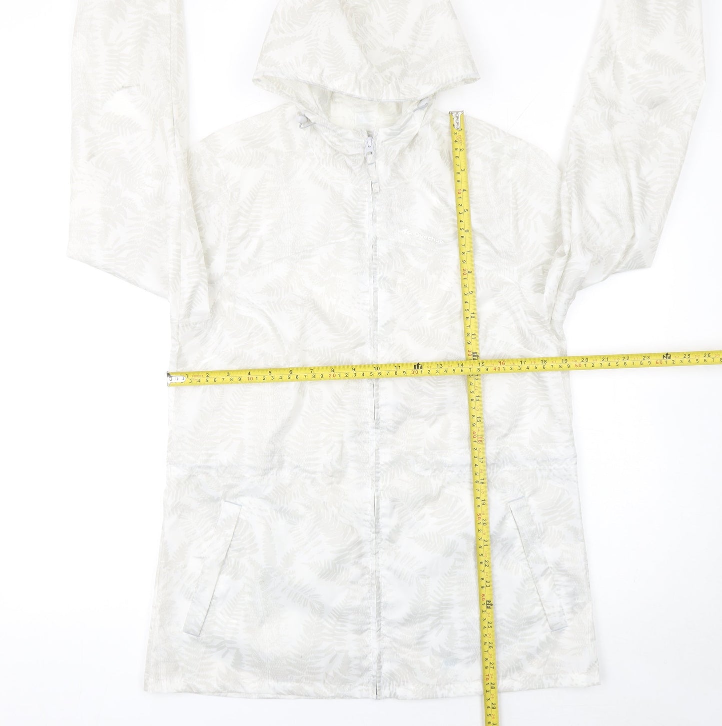 Womens UK Size M DECATHLON White Windbreaker Coat