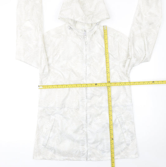 Womens UK Size M DECATHLON White Windbreaker Coat