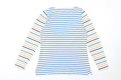 Boden Women’s Multicoloured Striped Long Sleeve Cotton T-Shirt UK 12