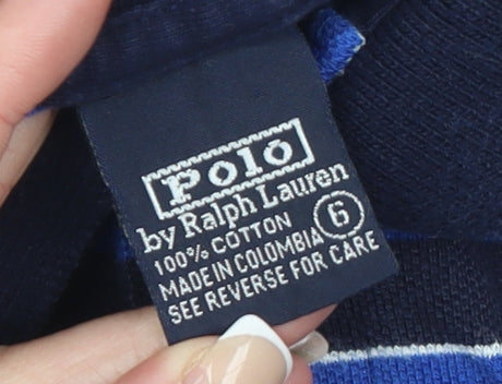 Boys UK Size 6 Years Ralph Lauren Blue Basic Polo