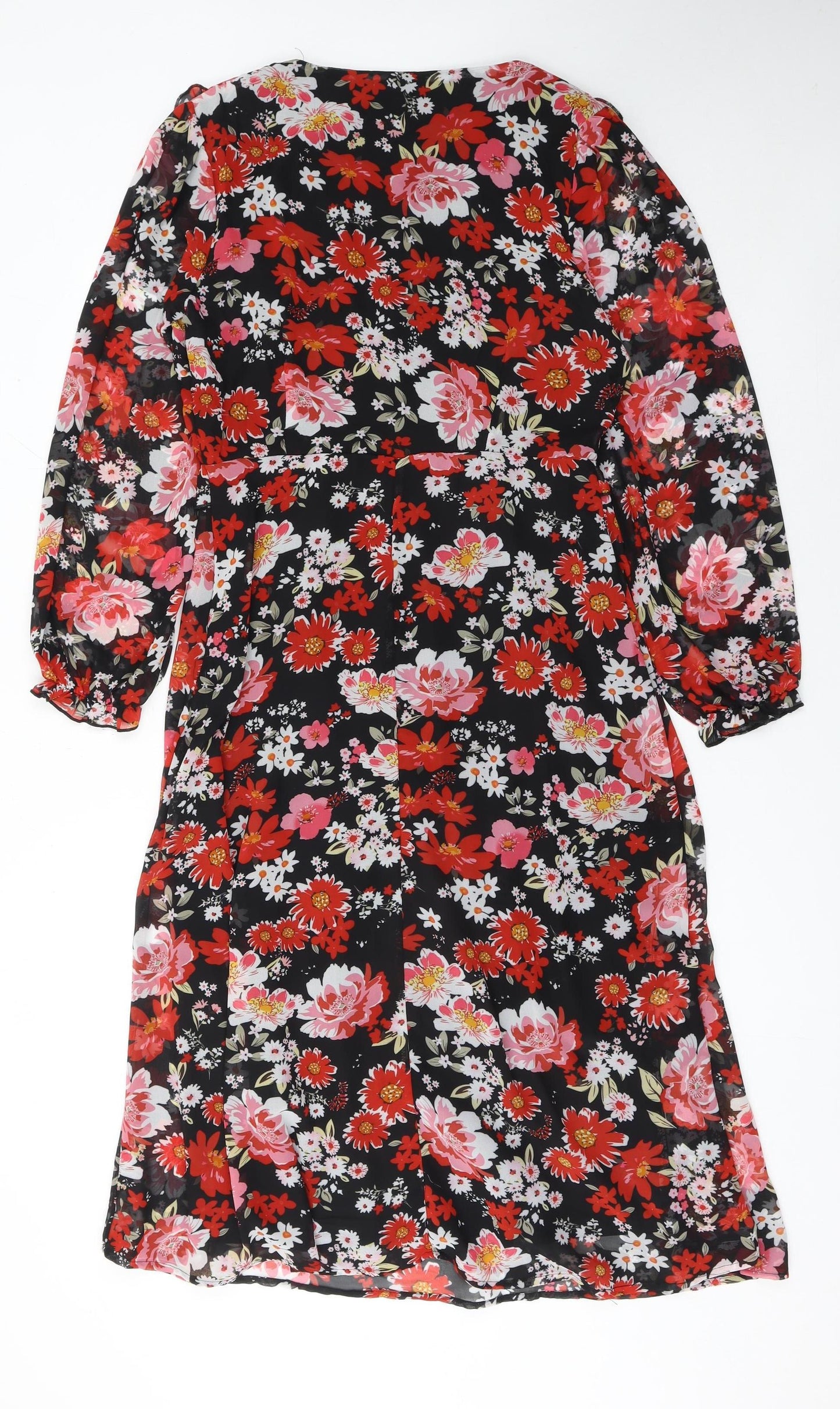 Quiz Women’s Multicoloured Floral Midi Wrap Dress Size 12