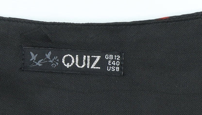 Quiz Women’s Multicoloured Floral Midi Wrap Dress Size 12