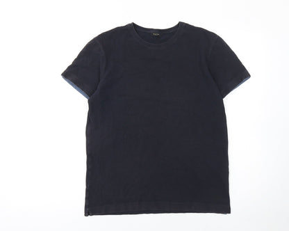 Mens UK Size S Massimo Dutti Black  T-Shirt