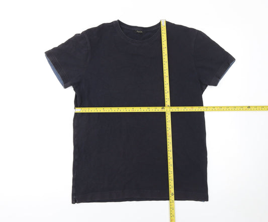 Mens UK Size S Massimo Dutti Black  T-Shirt