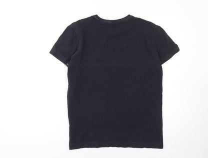 Mens UK Size S Massimo Dutti Black  T-Shirt