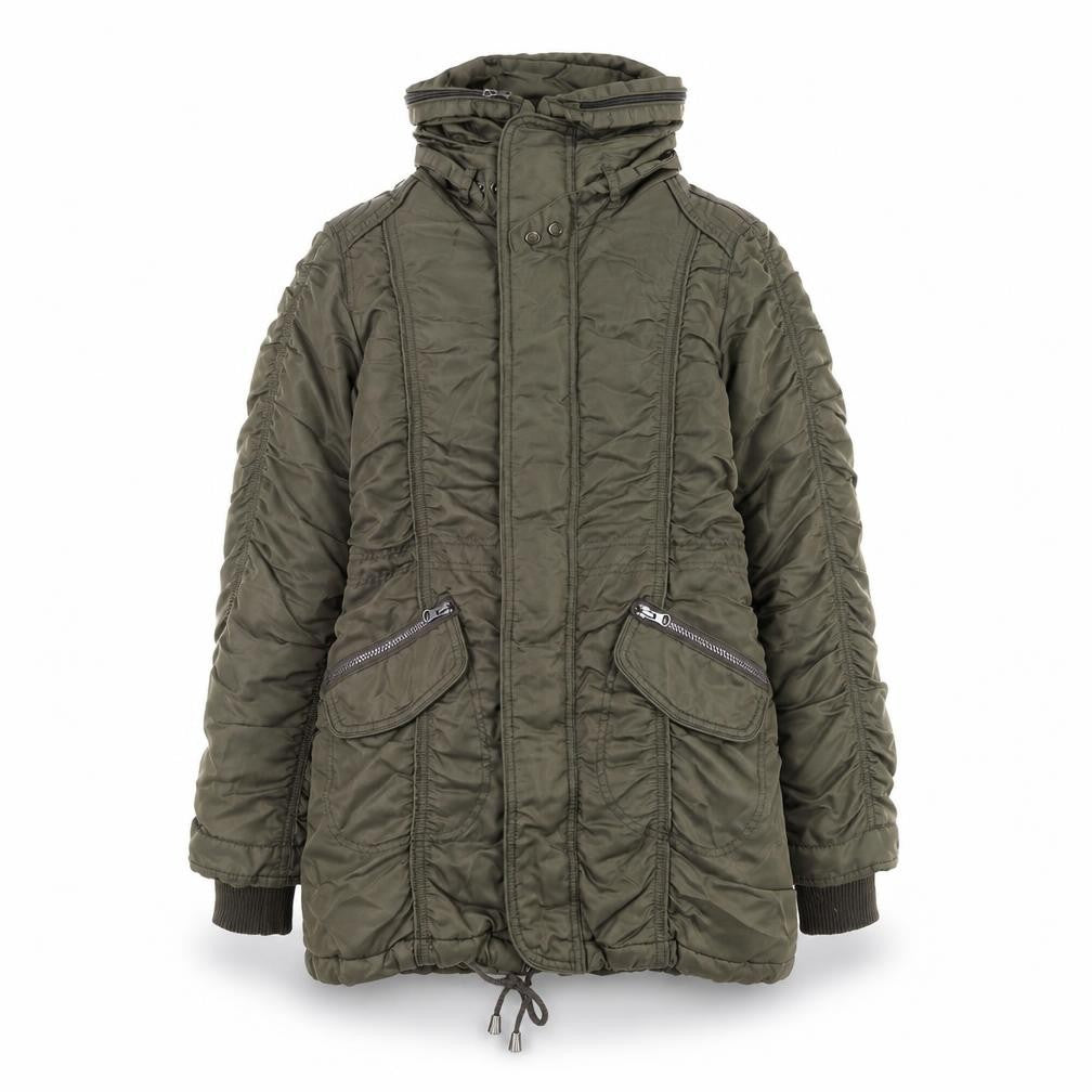 Womens UK Size S PINK Green Puffer Jacket