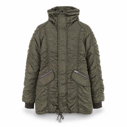 Womens UK Size S PINK Green Puffer Jacket