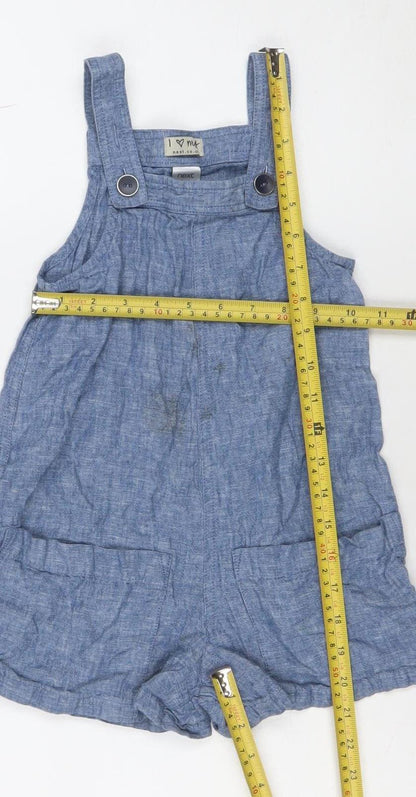 Next Girls Blue Cotton Chambray Sleeveless Romper 5 Years Casual Summer Outfit