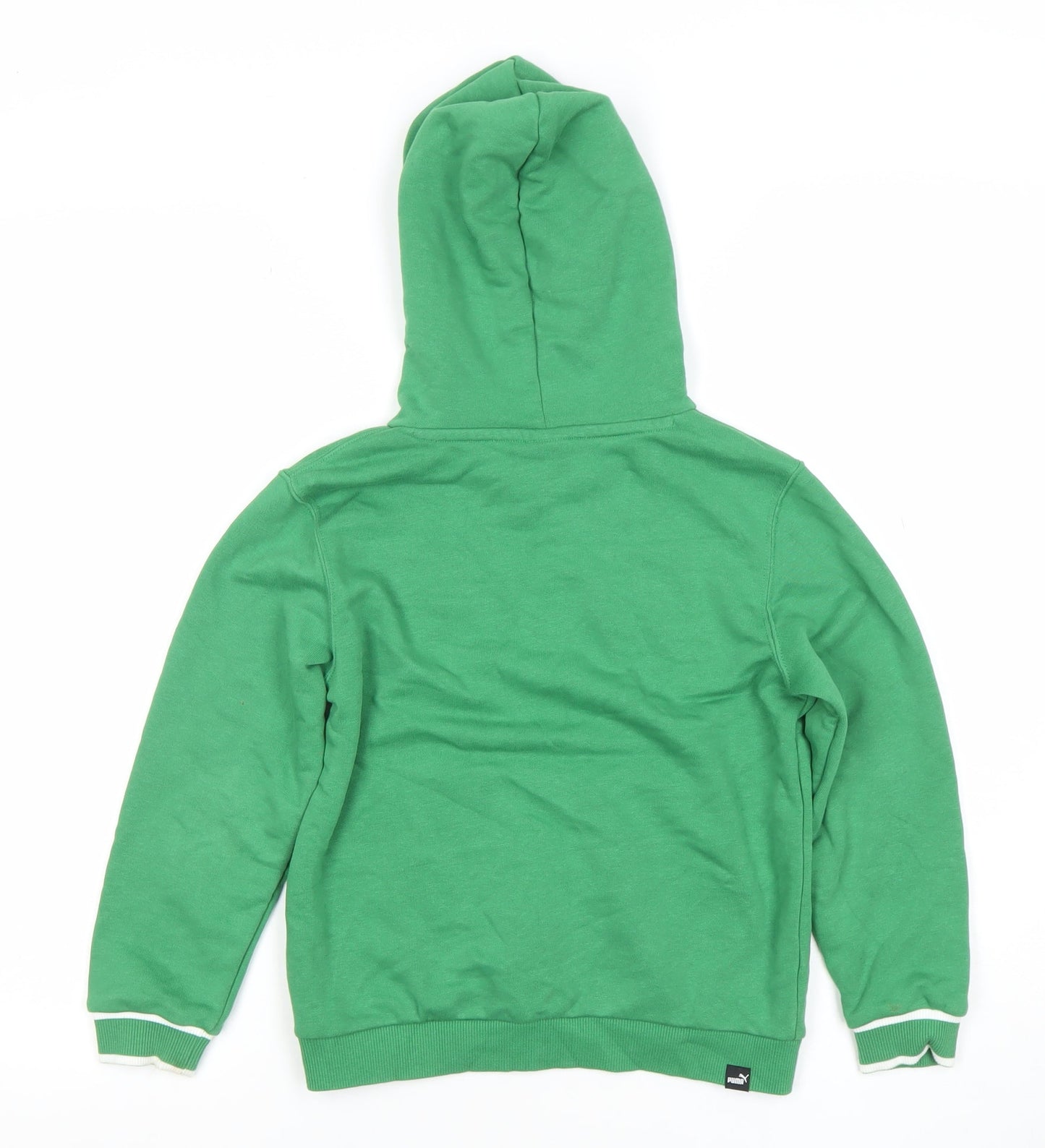 Boys UK Size 7-8 Years PUMA Green Pullover Hoodie