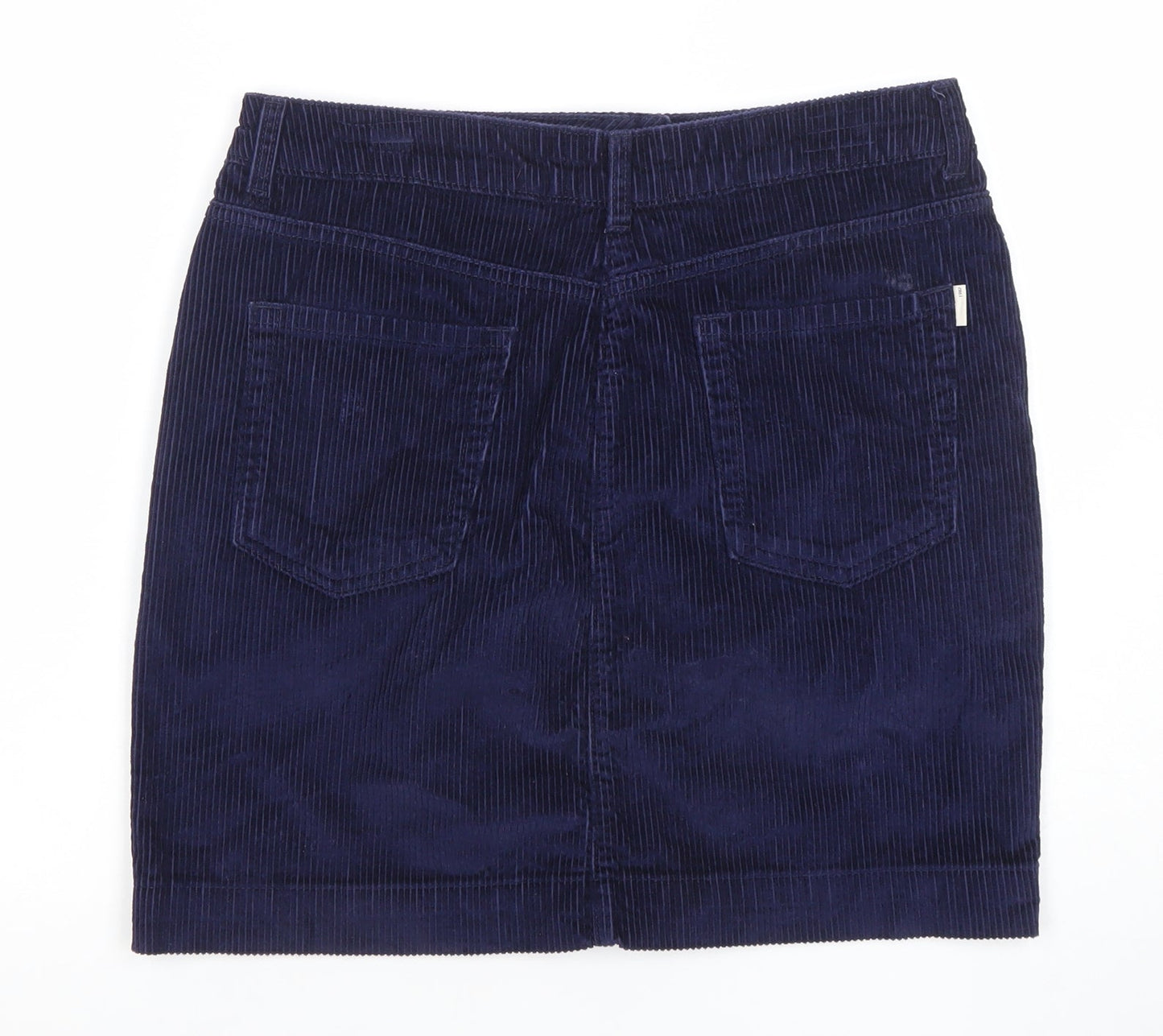 Next Women Blue Corduroy Short Pencil Skirt Size 10