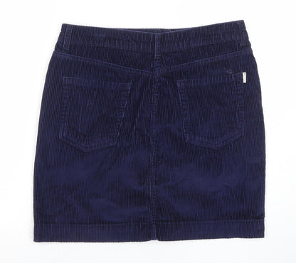 Next Women Blue Corduroy Short Pencil Skirt Size 10