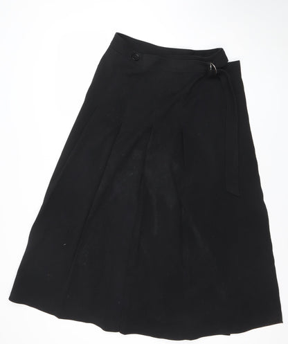 Marks and Spencer Womens Black A-Line Knee Length Skirt Size 10