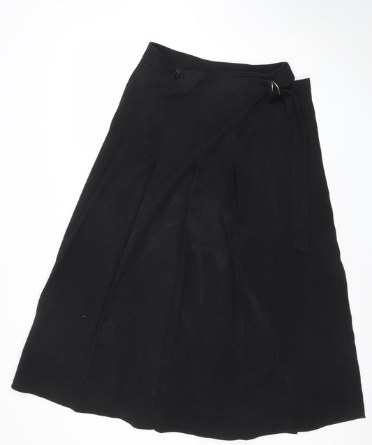 Marks and Spencer Womens Black A-Line Knee Length Skirt Size 10