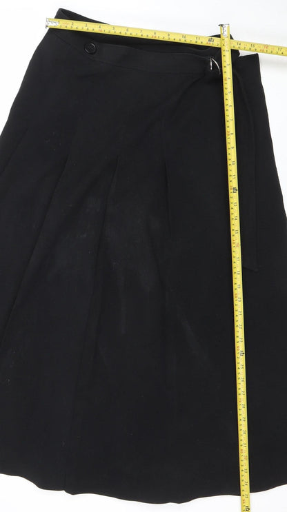 Marks and Spencer Womens Black A-Line Knee Length Skirt Size 10