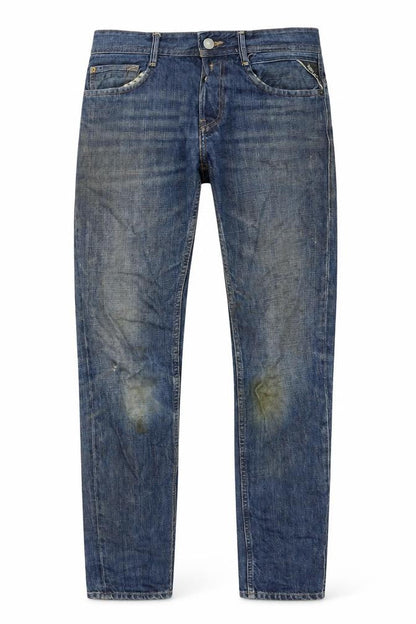 Mens UK Size M Replay Regular Fit Straight Blue Jeans