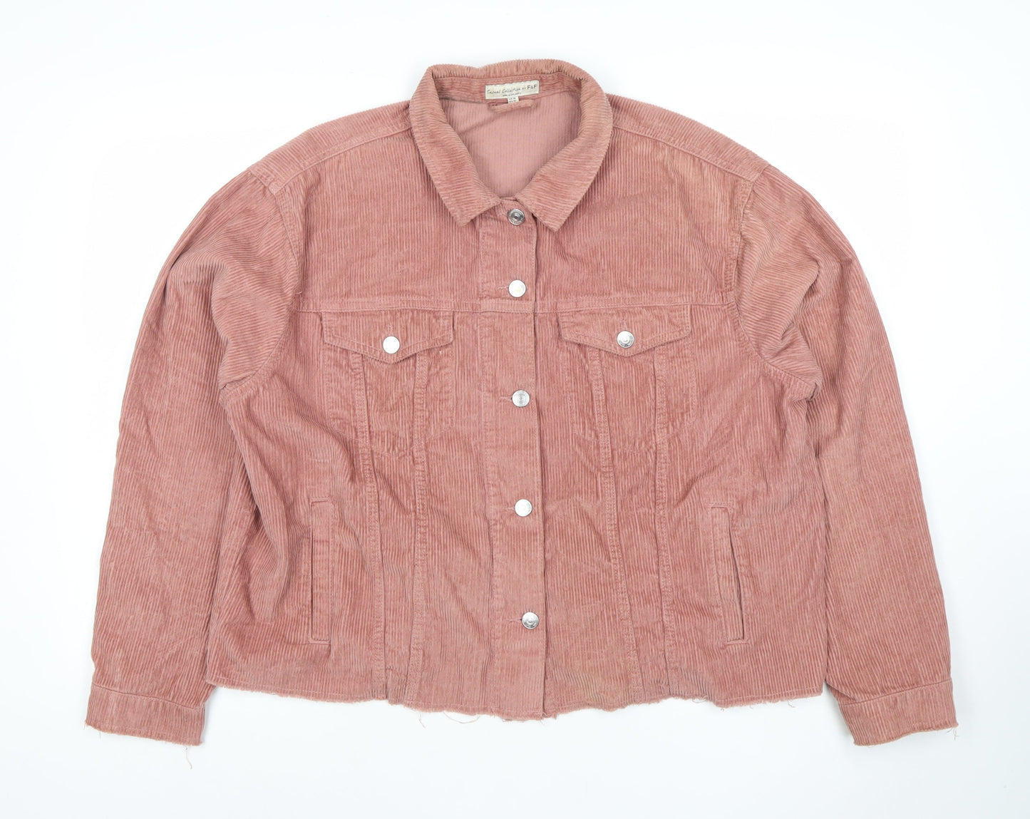 Womens UK Size 16 F&F Pink Basic Jacket
