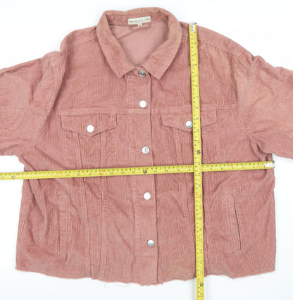 Womens UK Size 16 F&F Pink Basic Jacket