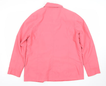 Marks and Spencer Women’s Pink Blazer Jacket UK 16 Regular Fit
