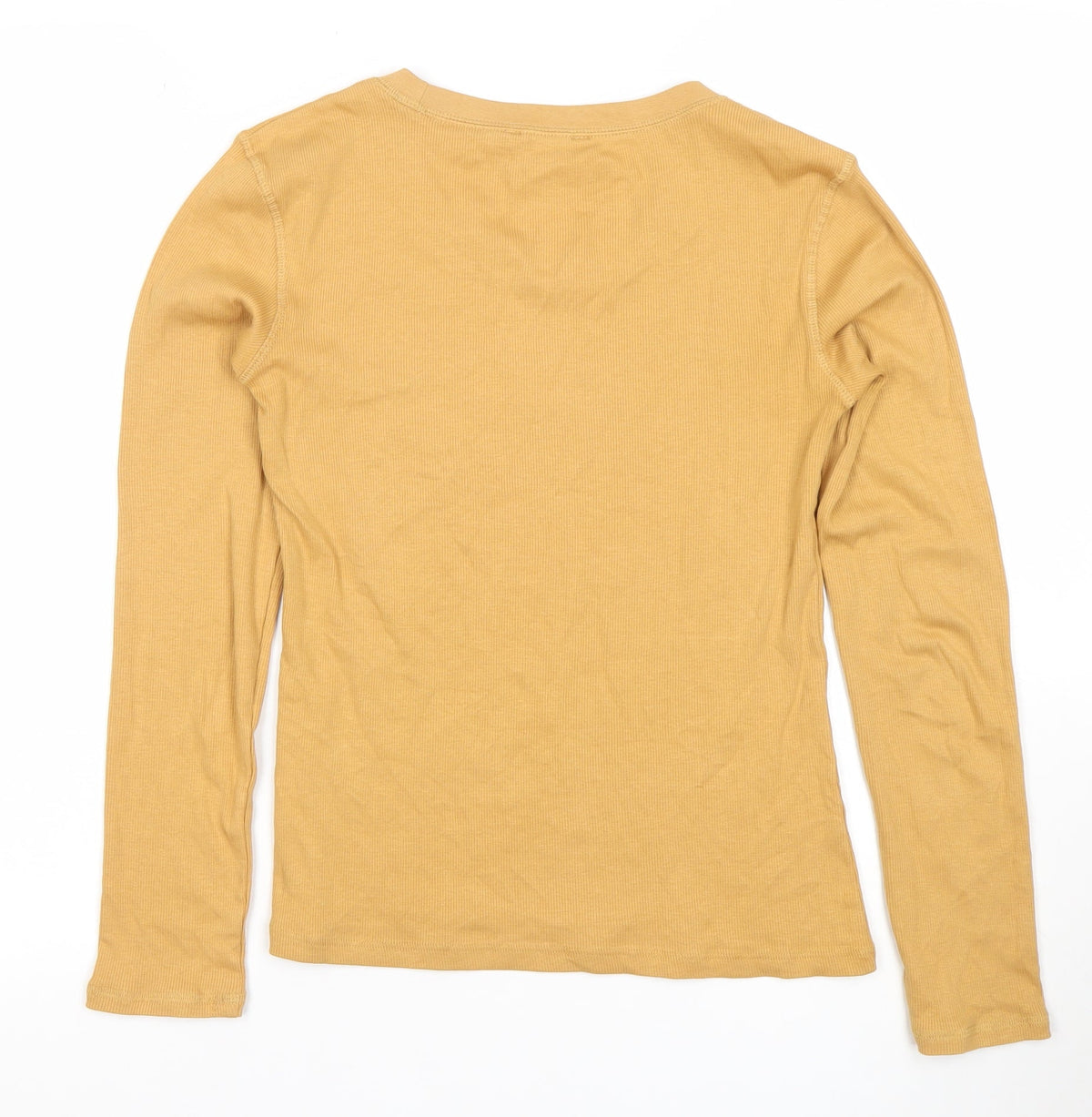 Womens UK Size S Zara Beige Basic T-Shirt