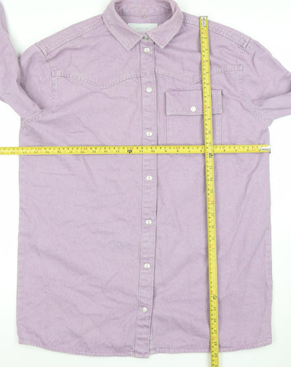 Womens UK Size XS Noisy may Purple Shacket
