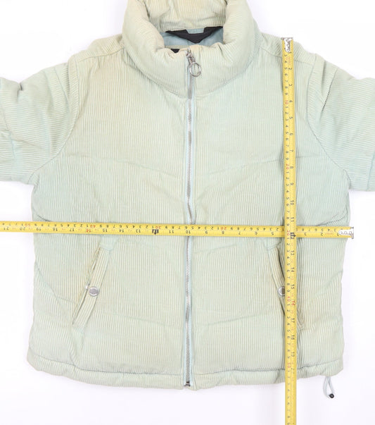 Womens UK Size S Hollister Green Puffer Jacket
