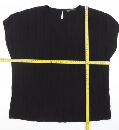 Womens UK Size M Dunnes Black Basic Blouse
